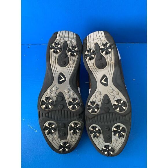 Etonic Golf Shoes 12 Mens White Leather Spike Gore Tex Arch Support Lace Up - Picture 5 of 6